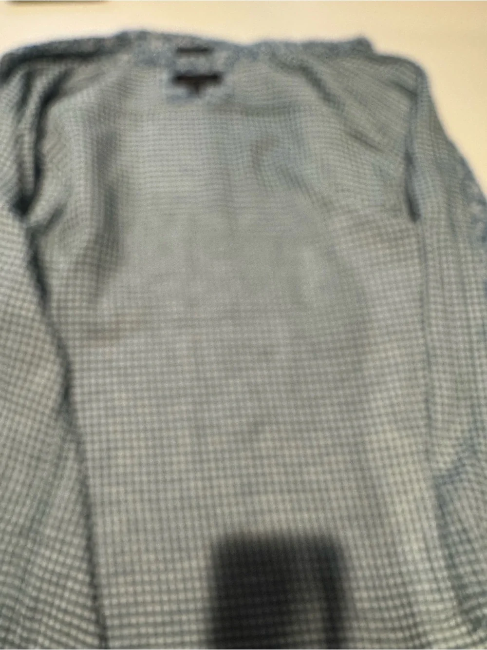 Banana Republic Blue Floral & Gingham Contrast Untucked Shirt M